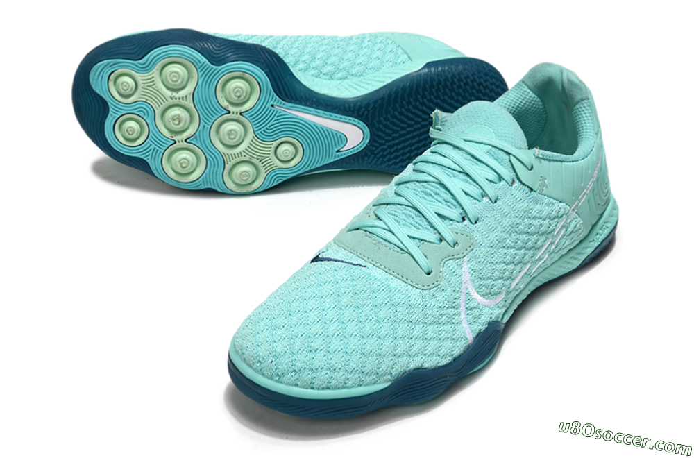 Nike React Gato IC Indoor & Futsal Soccer Shoes - Jade/White 3