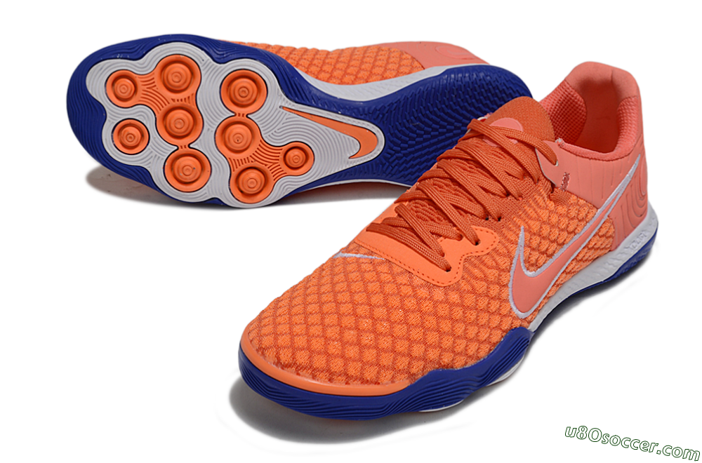 Nike React Gato IC Indoor & Futsal Soccer Shoes - Red/White/Blue 3