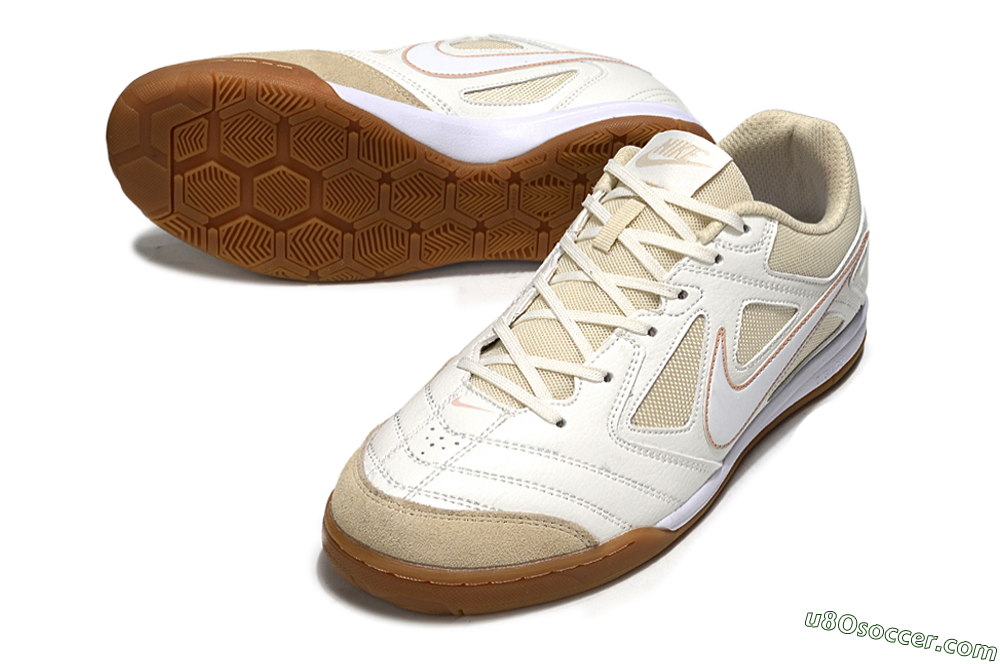 Nike SB Gato IC Indoor & Futsal Soccer Shoes - White/Beige 3