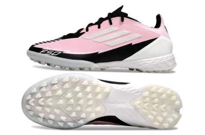 Messi x Adidas F50 Pro TF Artificial Turf Soccer Shoes - Pink/White/Black