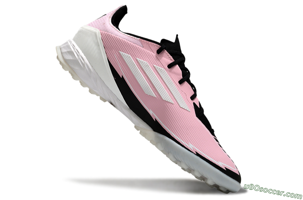 Messi x Adidas F50 Pro TF Artificial Turf Soccer Shoes - Pink/White/Black 4