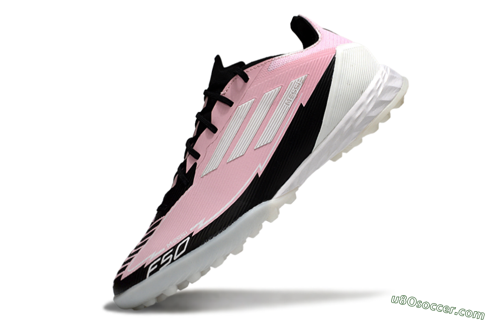 Messi x Adidas F50 Pro TF Artificial Turf Soccer Shoes - Pink/White/Black 5