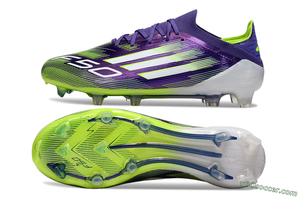 Adidas F50 Elite FG Firm Ground Soccer Cleats - Purple/White/Yellow 0