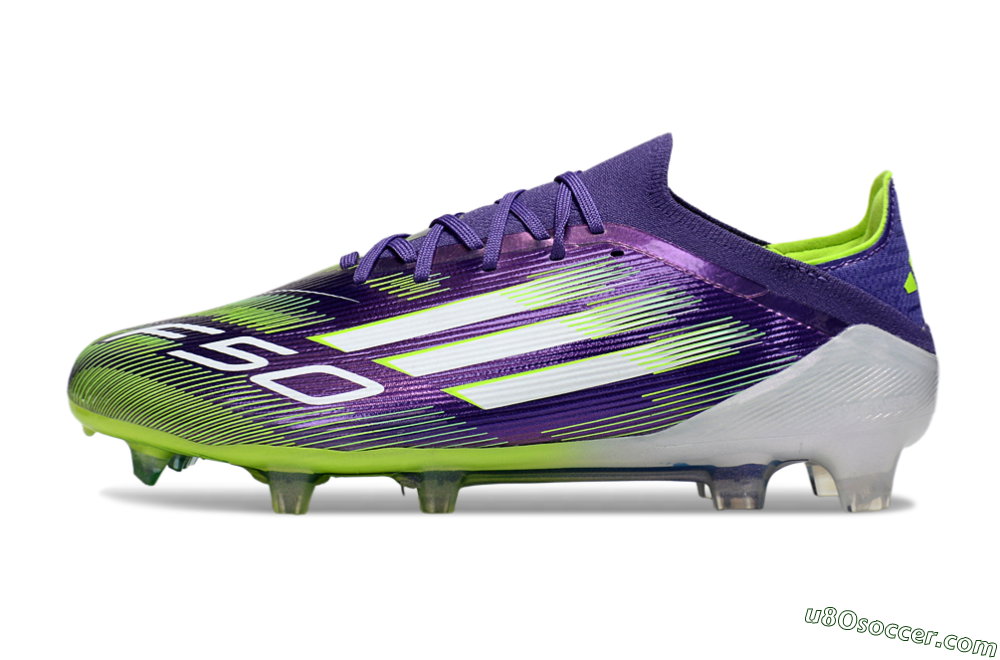 Adidas F50 Elite FG Firm Ground Soccer Cleats - Purple/White/Yellow 2