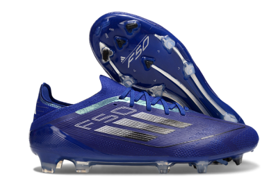 Adidas F50 Elite FG Firm Ground Soccer Cleats - Blue/Silver/Black