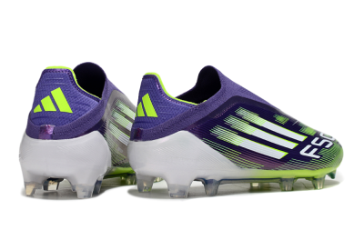 Adidas F50 Elite Laceless FG Firm Ground Soccer Cleats - Purple/White/Yellow