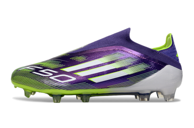 Adidas F50 Elite Laceless FG Firm Ground Soccer Cleats - Purple/White/Yellow