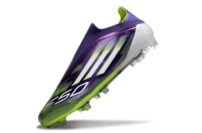 Adidas F50 Elite Laceless FG Firm Ground Soccer Cleats - Purple/White/Yellow