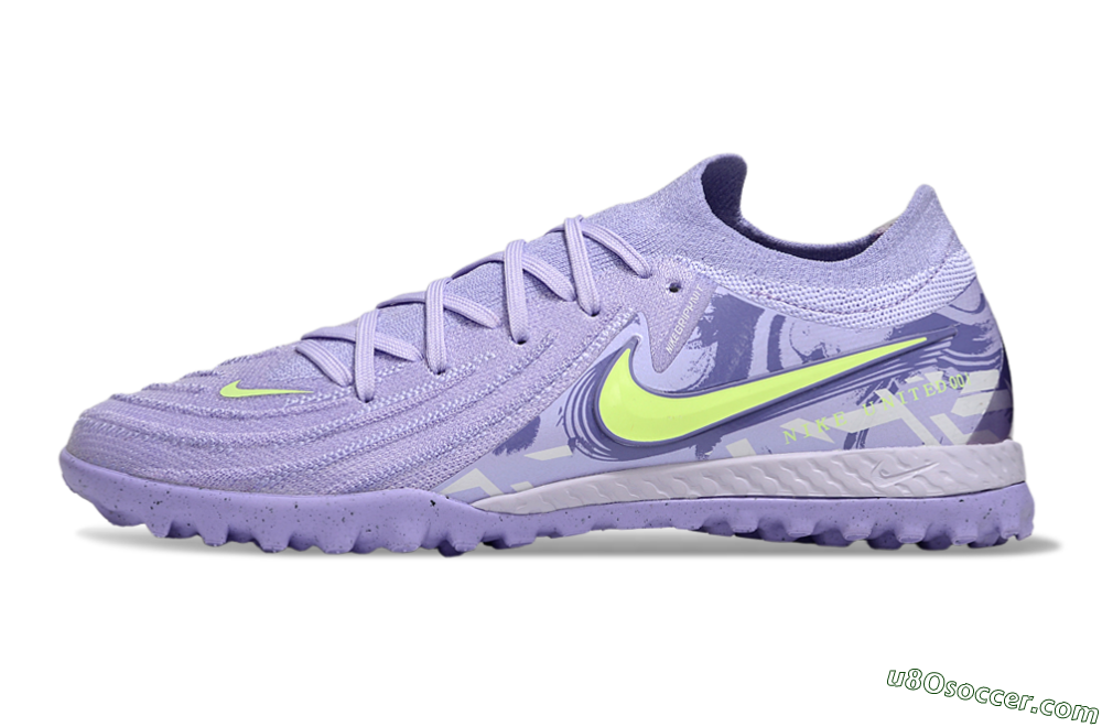 Nike Phantom GX 2 Elite TF Artificial Turf Soccer Shoes - Purple/Yellow 2