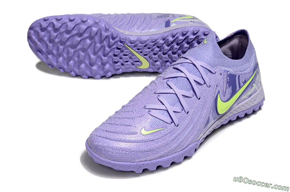 Nike Phantom GX 2 Elite TF Artificial Turf Soccer Shoes - Purple/Yellow 3