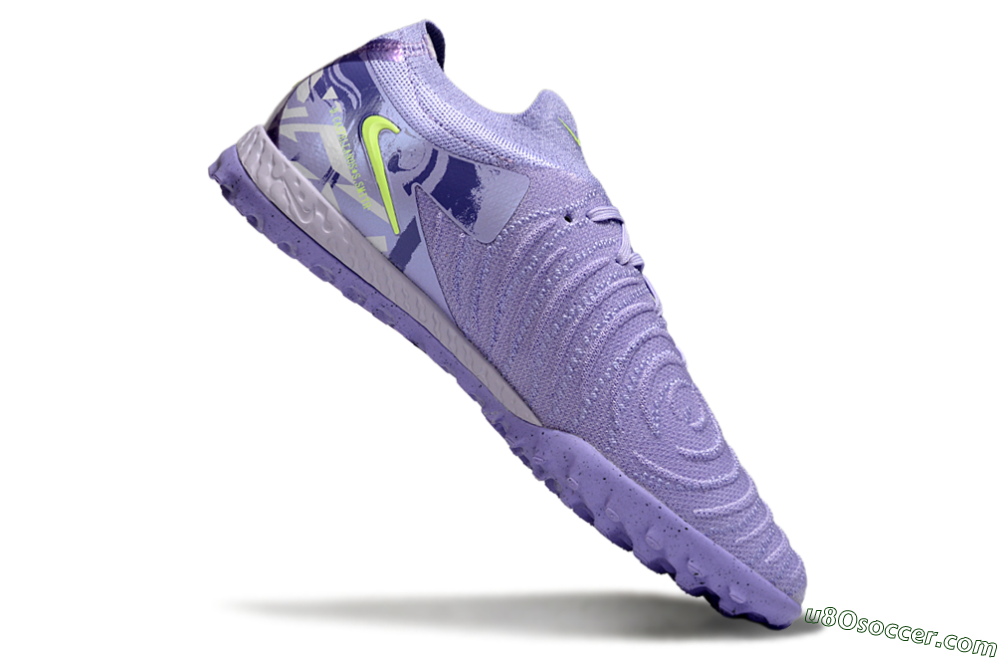 Nike Phantom GX 2 Elite TF Artificial Turf Soccer Shoes - Purple/Yellow 4