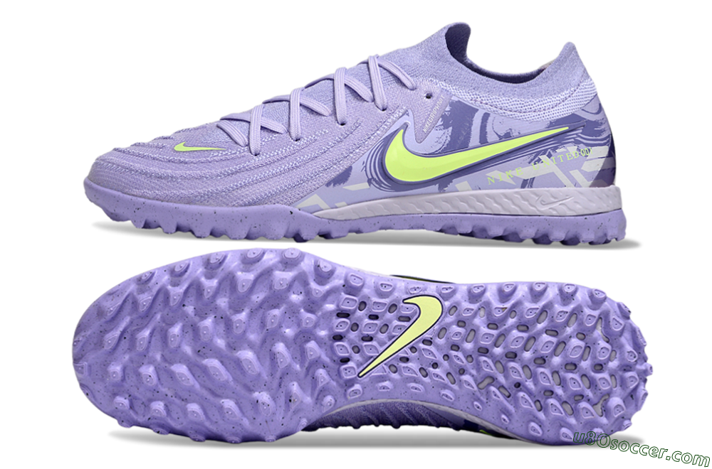 Nike Phantom GX 2 Elite TF Artificial Turf Soccer Shoes - Purple/Yellow 0