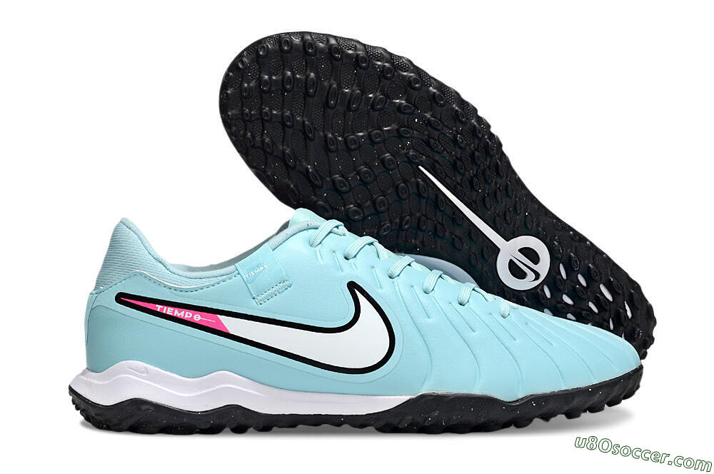 Nike Tiempo Legend 10 Pro TF Artificial Turf Soccer Shoes - Jade/White/Pink 1
