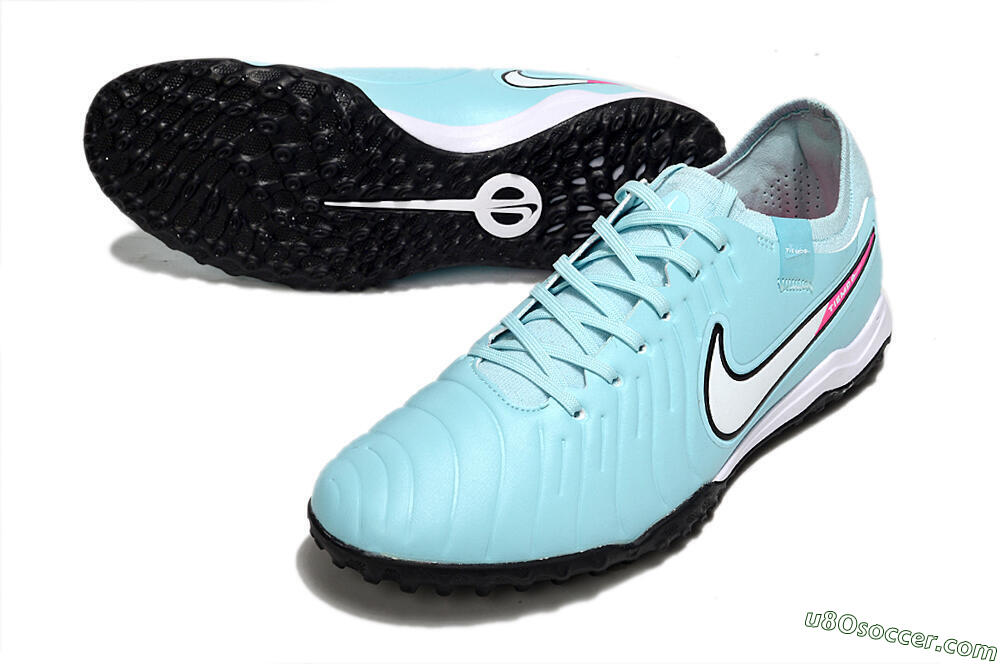 Nike Tiempo Legend 10 Pro TF Artificial Turf Soccer Shoes - Jade/White/Pink 3