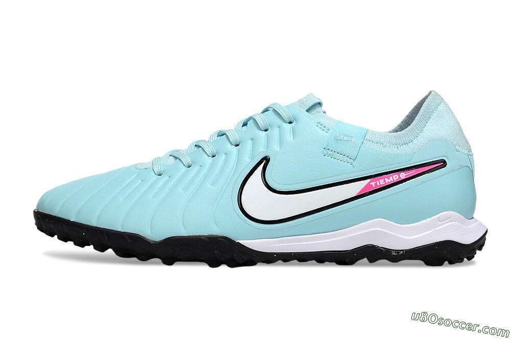 Nike Tiempo Legend 10 Pro TF Artificial Turf Soccer Shoes - Jade/White/Pink 2
