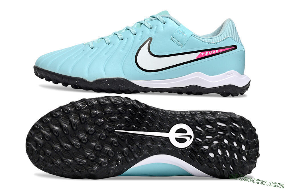 Nike Tiempo Legend 10 Academy TF Artificial Turf Soccer Shoes - Jade/White/Pink 0