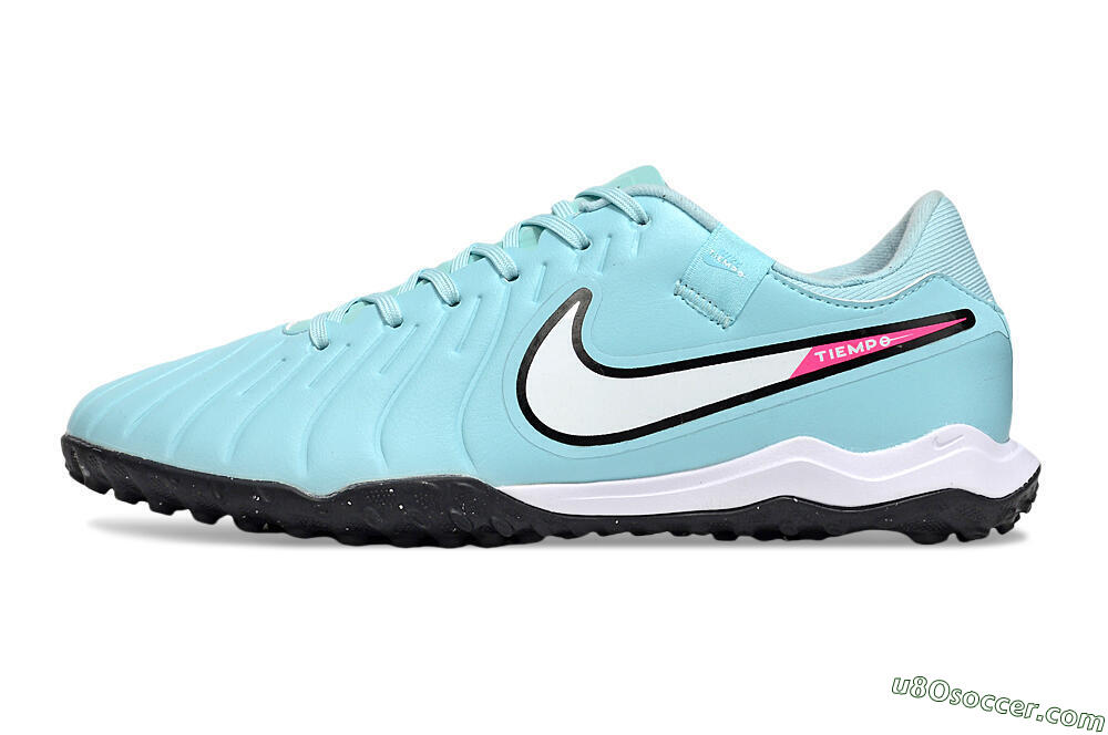 Nike Tiempo Legend 10 Academy TF Artificial Turf Soccer Shoes - Jade/White/Pink 2