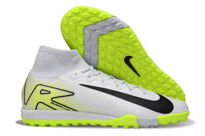 Nike Air Zoom Mercurial Superfly 10 Elite TF Artificial Turf Soccer Shoes - White/Black/Yellow