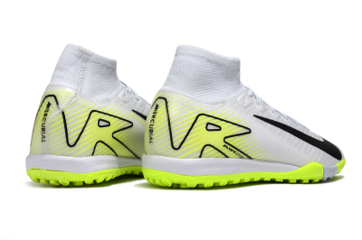 Nike Air Zoom Mercurial Superfly 10 Elite TF Artificial Turf Soccer Shoes - White/Black/Yellow
