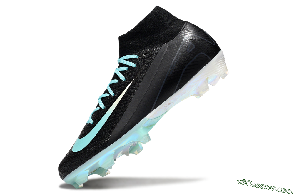 Nike Air Zoom Mercurial Superfly 10 Elite FG Firm Ground Soccer Cleats - Black/Jade 5