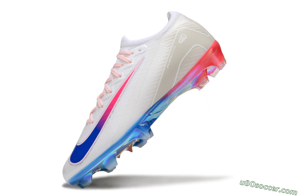 Nike Air Zoom Mercurial Vapor 16 Elite FG Firm Ground Soccer Cleats - White/Blue/Pink 5