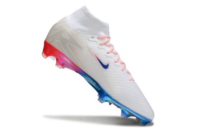 Nike Air Zoom Mercurial Superfly 10 Elite FG Firm Ground Soccer Cleats - White/Blue/Red