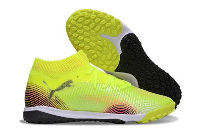 Puma Future 8 Ultimate TF Artificial Turf Soccer Shoes - Yellow/Black/Pink