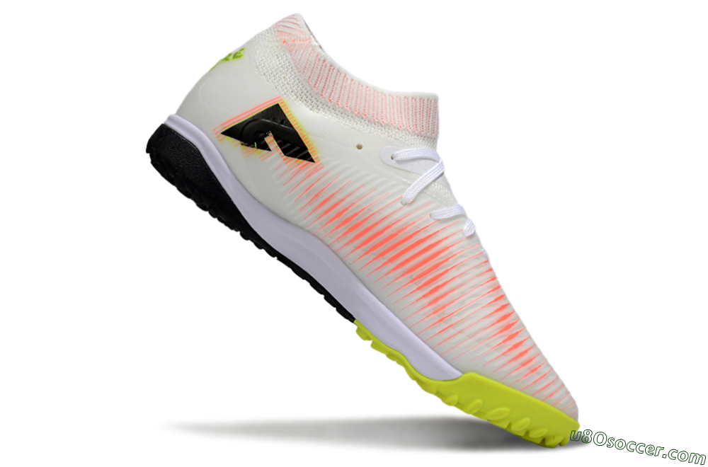 Puma Future 8 Ultimate TF Artificial Turf Soccer Shoes - White/Pink/Yellow 4