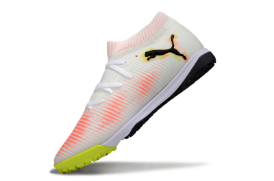 Puma Future 8 Ultimate TF Artificial Turf Soccer Shoes - White/Pink/Yellow
