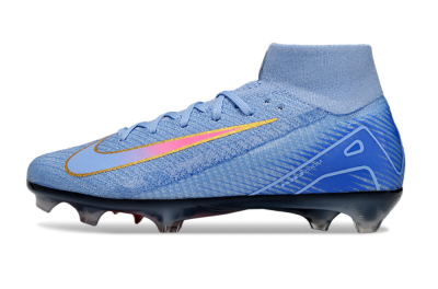 Nike Air Zoom Mercurial Superfly 10 Elite FG Firm Ground Soccer Cleats - Blue/Gold/Pink