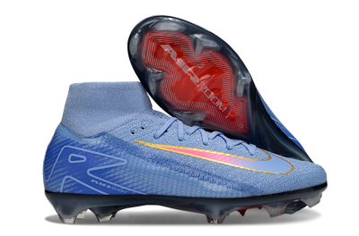 Nike Air Zoom Mercurial Superfly 10 Elite FG Firm Ground Soccer Cleats - Blue/Gold/Pink