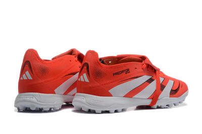 Adidas Predator 25 Elite Foldover Tongue TF Artificial Turf Soccer Shoes - Red/White