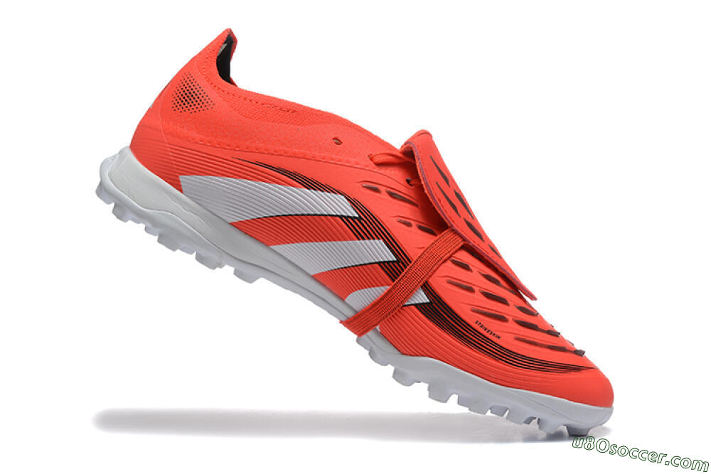 Adidas Predator 25 Elite Foldover Tongue TF Artificial Turf Soccer Shoes - Red/White 7