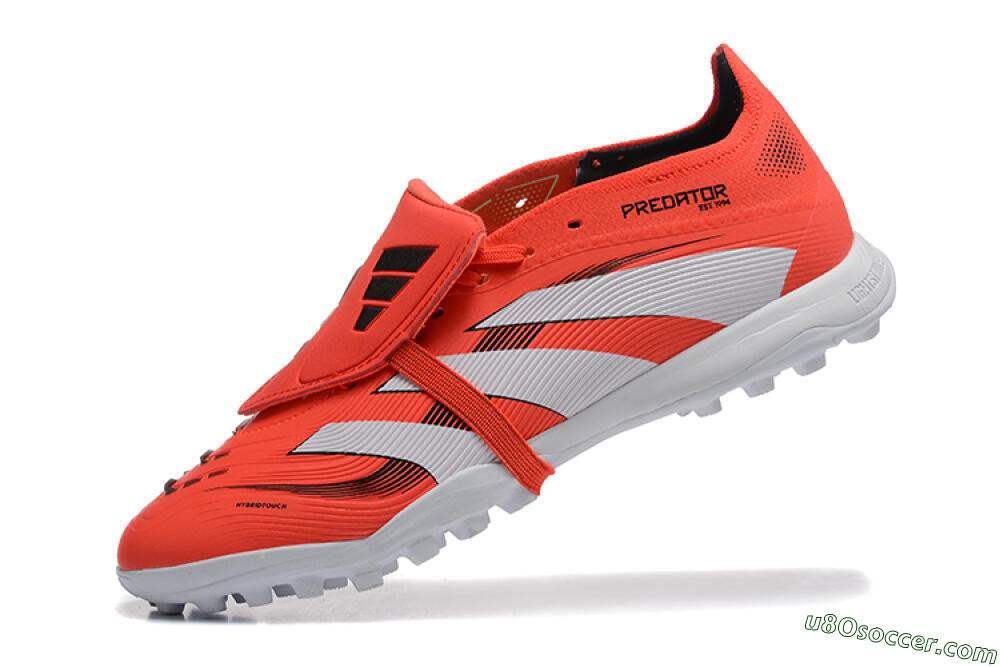 Adidas Predator 25 Elite Foldover Tongue TF Artificial Turf Soccer Shoes - Red/White 8