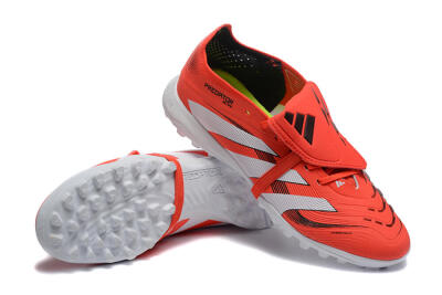 Adidas Predator 25 Elite Foldover Tongue TF Artificial Turf Soccer Shoes - Red/White