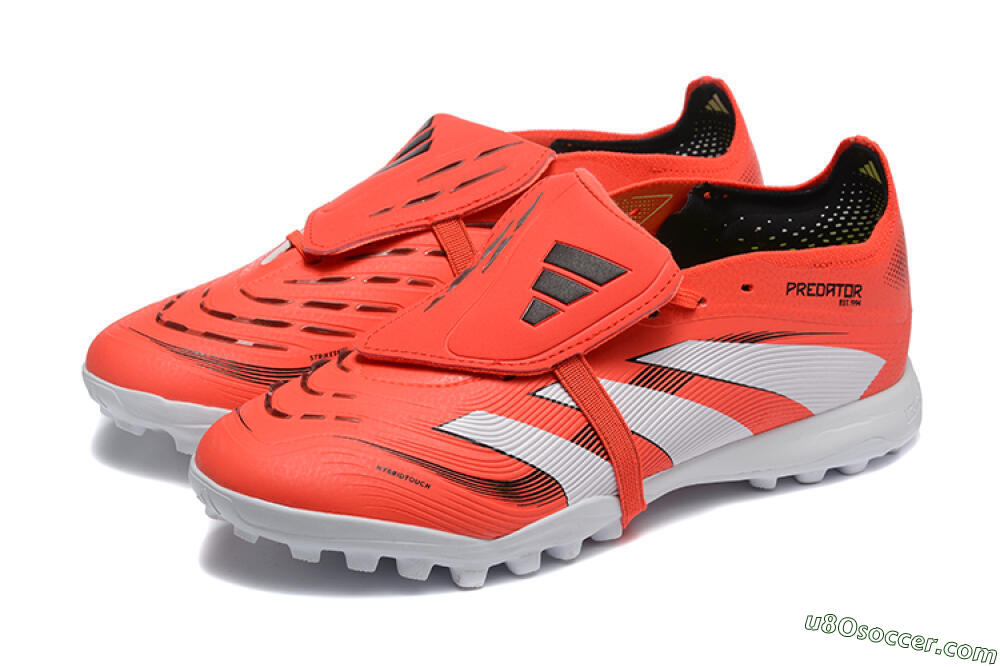 Adidas Predator 25 Elite Foldover Tongue TF Artificial Turf Soccer Shoes - Red/White 5