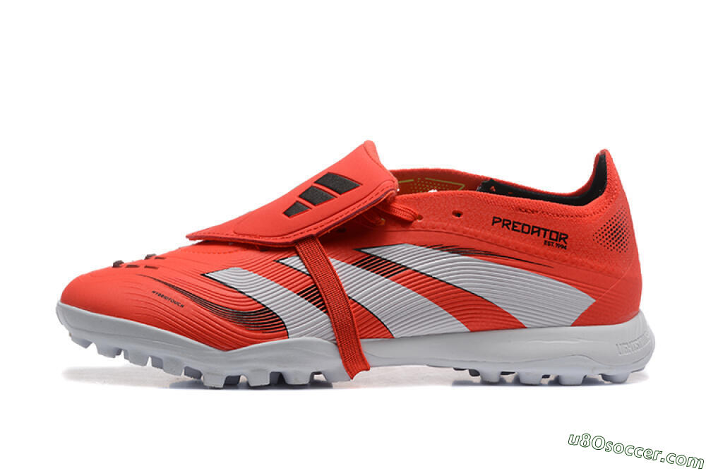 Adidas Predator 25 Elite Foldover Tongue TF Artificial Turf Soccer Shoes - Red/White 2
