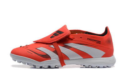 Adidas Predator 25 Elite Foldover Tongue TF Artificial Turf Soccer Shoes - Red/White