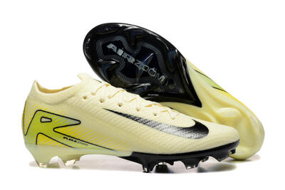 Nike Air Zoom Mercurial Vapor 15 Elite FG Firm Ground Soccer Cleats - Beige/Black/Yellow