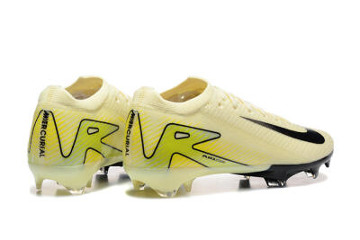 Nike Air Zoom Mercurial Vapor 15 Elite FG Firm Ground Soccer Cleats - Beige/Black/Yellow