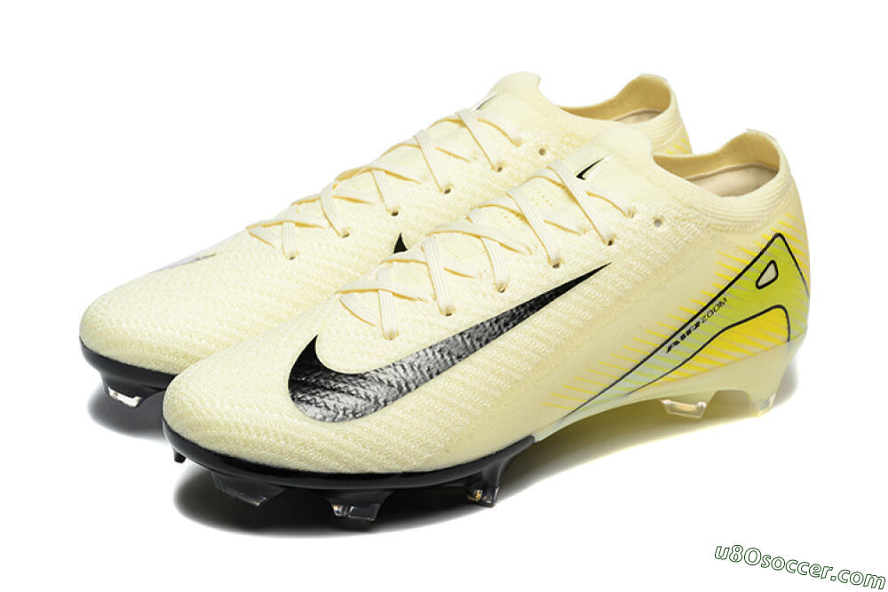 Nike Air Zoom Mercurial Vapor 15 Elite FG Firm Ground Soccer Cleats - Beige/Black/Yellow 5