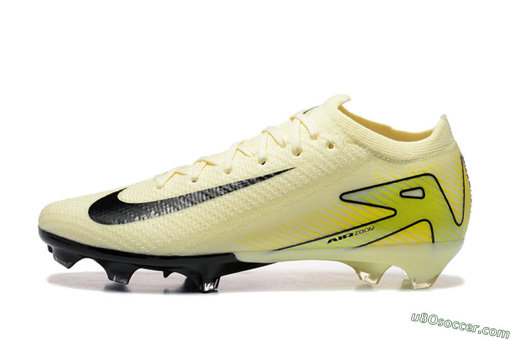 Nike Air Zoom Mercurial Vapor 15 Elite FG Firm Ground Soccer Cleats - Beige/Black/Yellow 2
