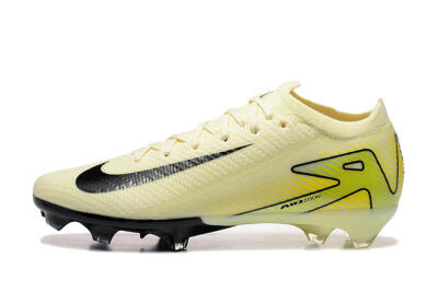 Nike Air Zoom Mercurial Vapor 15 Elite FG Firm Ground Soccer Cleats - Beige/Black/Yellow