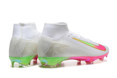 Nike Air Zoom Mercurial Superfly 10 Elite FG Firm Ground Soccer Cleats - White/Gold/Pink/Yellow