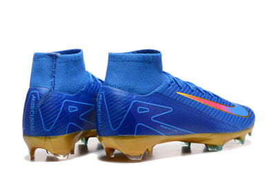 Nike Air Zoom Mercurial Superfly 10 Elite FG Firm Ground Soccer Cleats - Blue/Gold/Pink