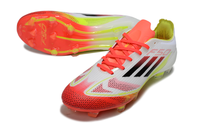 Adidas F50 Elite FG Firm Ground Soccer Cleats - White/Red/Yellow