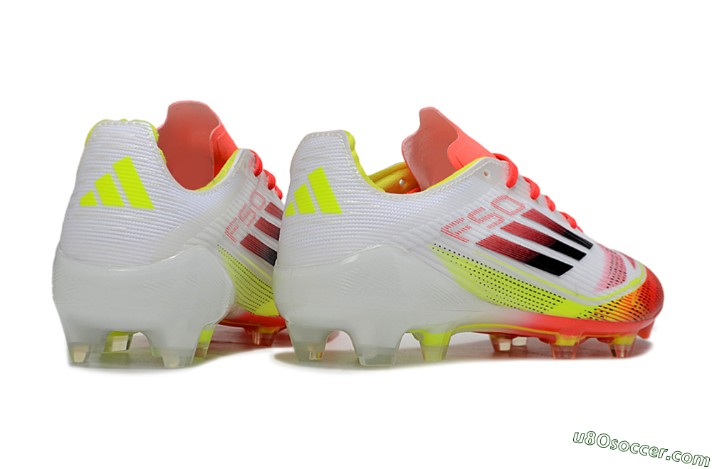 Adidas F50 Elite FG Firm Ground Soccer Cleats - White/Red/Yellow 7