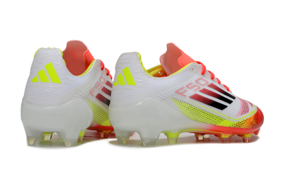 Adidas F50 Elite FG Firm Ground Soccer Cleats - White/Red/Yellow