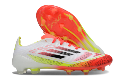 Adidas F50 Elite FG Firm Ground Soccer Cleats - White/Red/Yellow