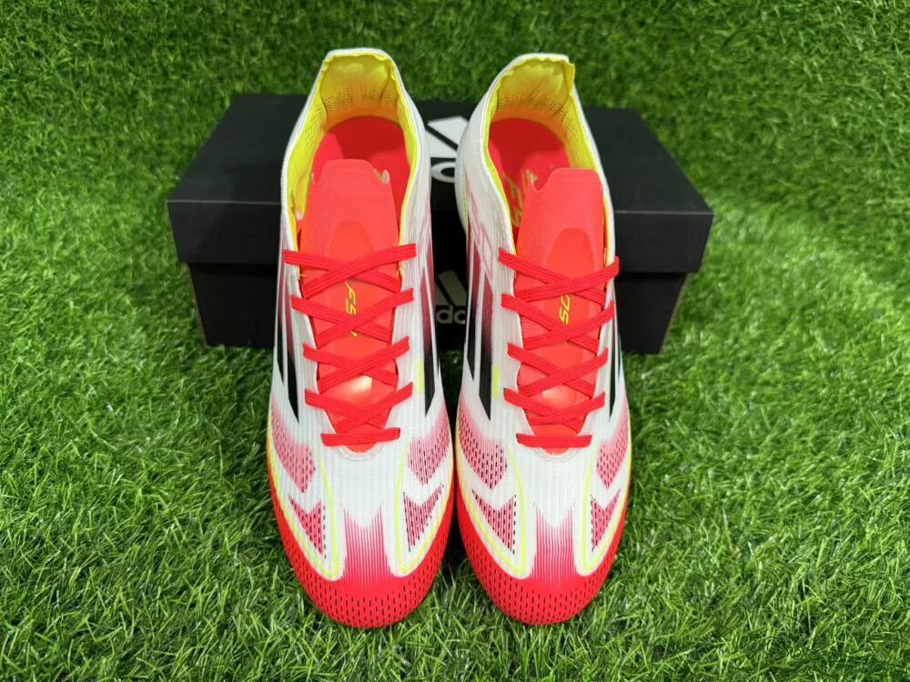 Adidas F50 Elite FG Firm Ground Soccer Cleats - White/Red/Yellow